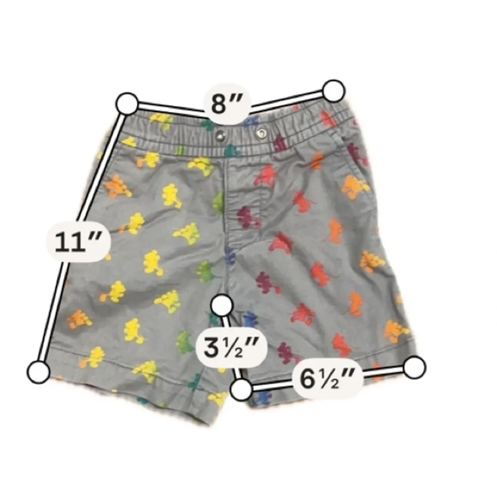 Baby GAP x Disney Mickey Mouse Print Boys Shorts Gray Size 3T Summer